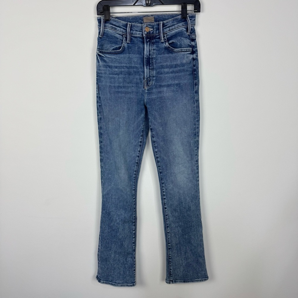 Mother The Hustler Sneak On The Road High Rise Slim Bootcut Denim Jeans